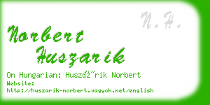 norbert huszarik business card